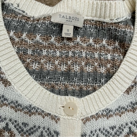 Talbots | Fair Isle Button Up Cardigan - Picture 4 of 4